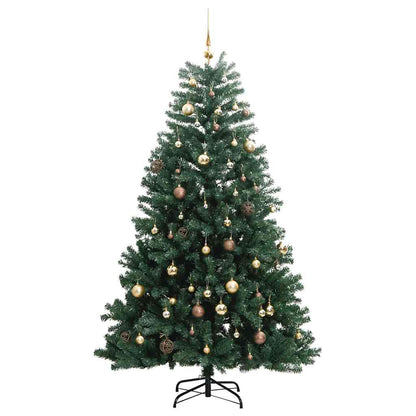 Albero Natale Incernierato con 300 LED e Palline 180 cm