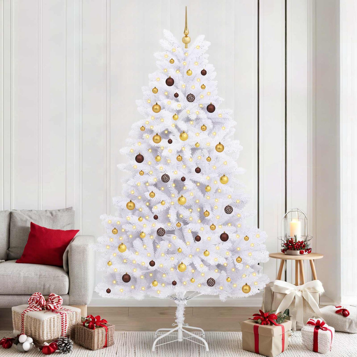 Albero di Natale artificiale Bianco 120 x 120 x 240 cm