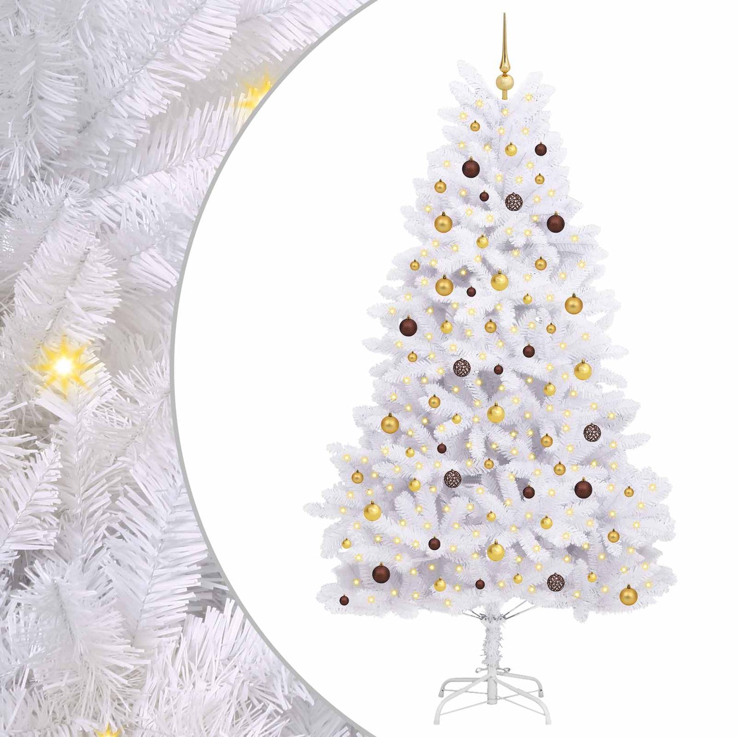 Albero di Natale artificiale Bianco 120 x 120 x 240 cm