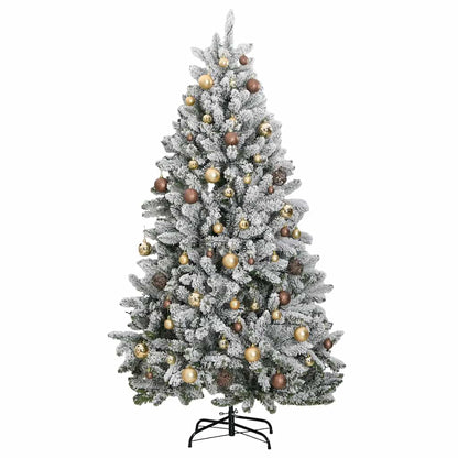 Albero Natale Artificiale Incernierato 300 LED e Palline 270 cm