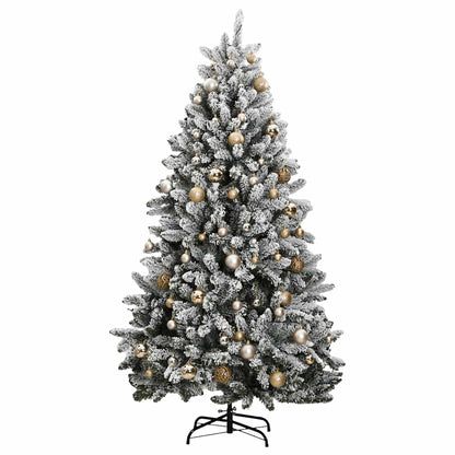 Albero Natale Incernierato con 300 LED e Palline 180 cm