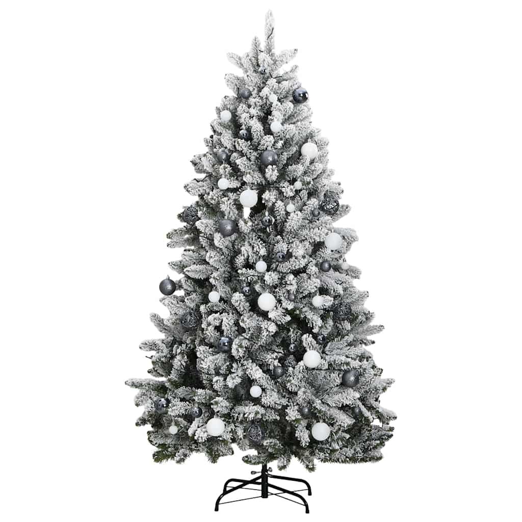Albero Natale Incernierato con 300 LED e Palline 180 cm