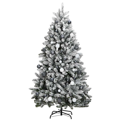 Albero Natale Incernierato con 300 LED e Palline 180 cm