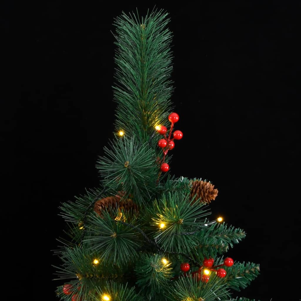 Albero di Natale Artificiale Incernierato con 300 LED 210 cm