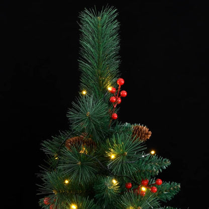 Albero di Natale Artificiale Incernierato con 300 LED 210 cm