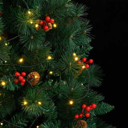 Albero di Natale Artificiale Incernierato con 300 LED 210 cm