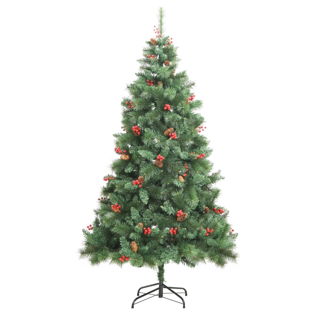 Albero di Natale Artificiale Incernierato con 300 LED 210 cm