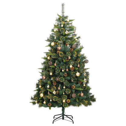 Albero Natale Incernierato con 300 LED e Palline 240 cm