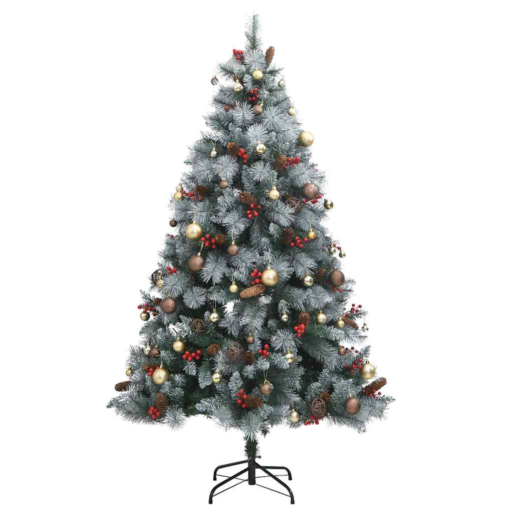 Albero Natale Incernierato con 300 LED e Palline 180 cm