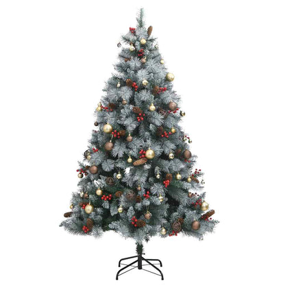 Albero Natale Incernierato con 300 LED e Palline 180 cm