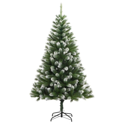 Albero Natale Artificiale Cerniera 300 LED Neve Floccata 240 cm