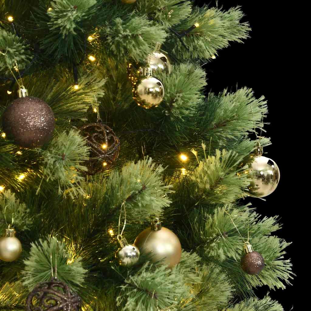 Albero Natale Incernierato con 300 LED e Palline 180 cm