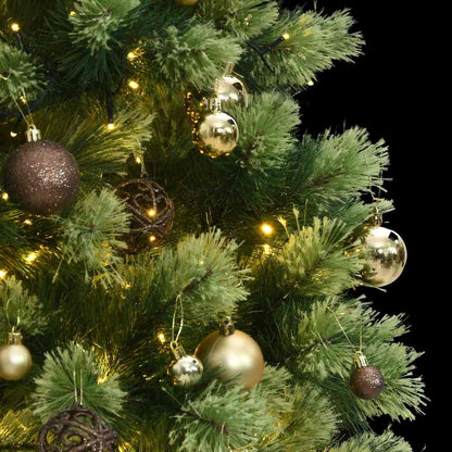 Albero Natale Incernierato con 300 LED e Palline 180 cm