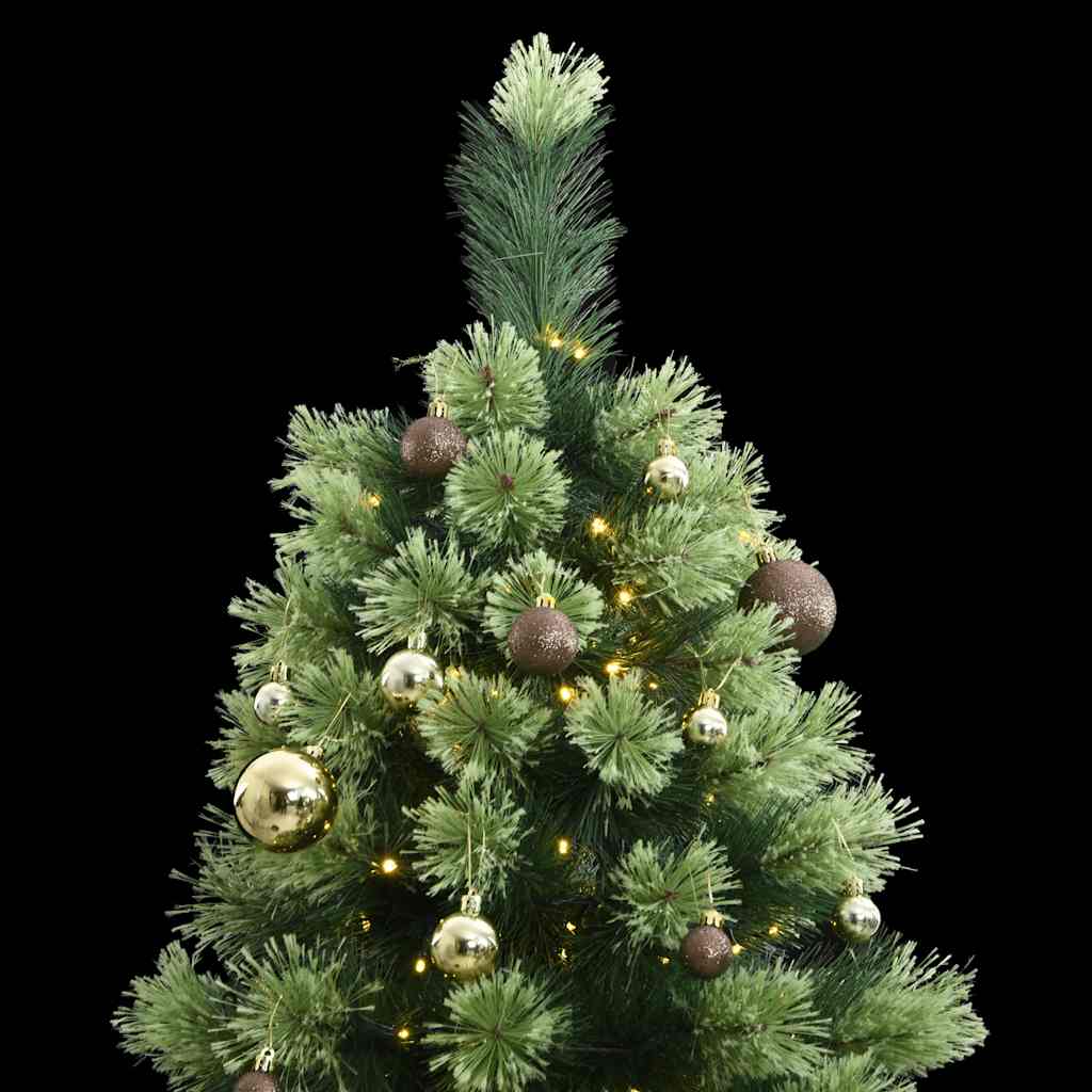 Albero Natale Incernierato con 300 LED e Palline 180 cm