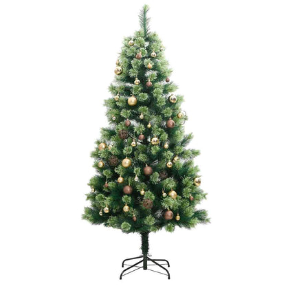 Albero Natale Incernierato con 300 LED e Palline 180 cm