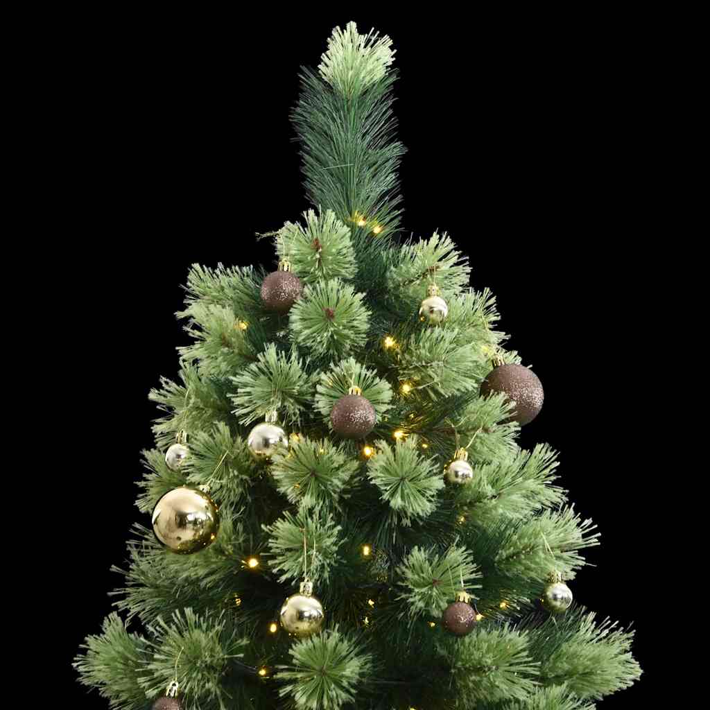 Albero Natale Incernierato con 300 LED e Palline 210 cm