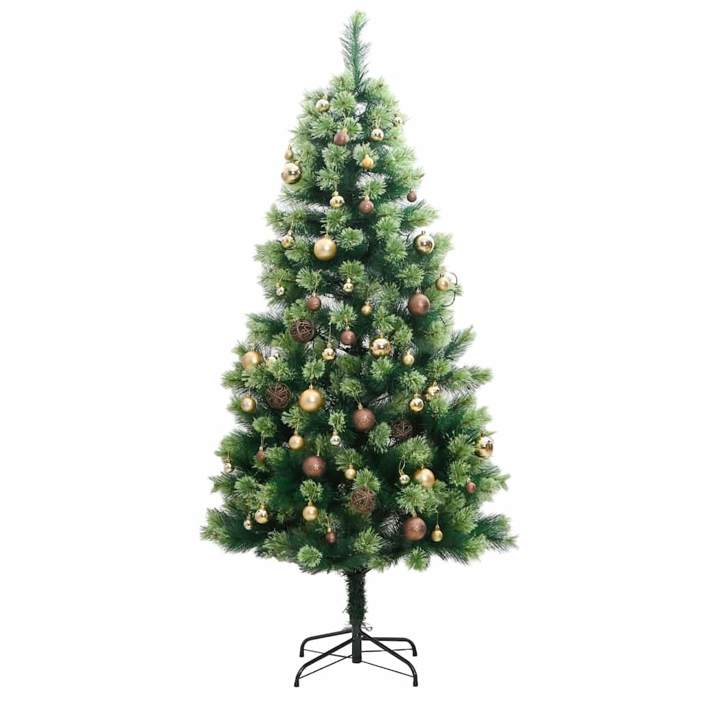 Albero Natale Incernierato con 300 LED e Palline 240 cm
