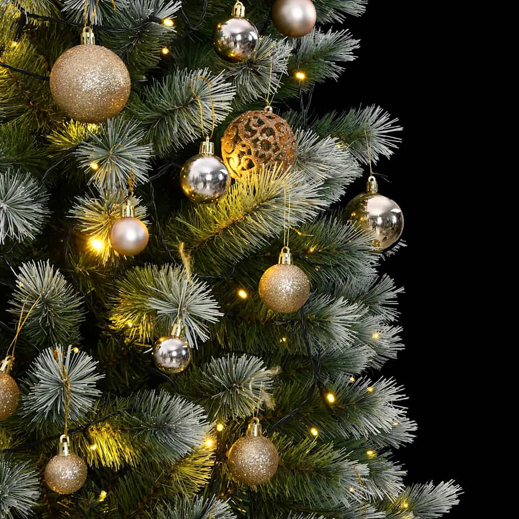 Albero Natale Incernierato con 300 LED e Palline 240 cm