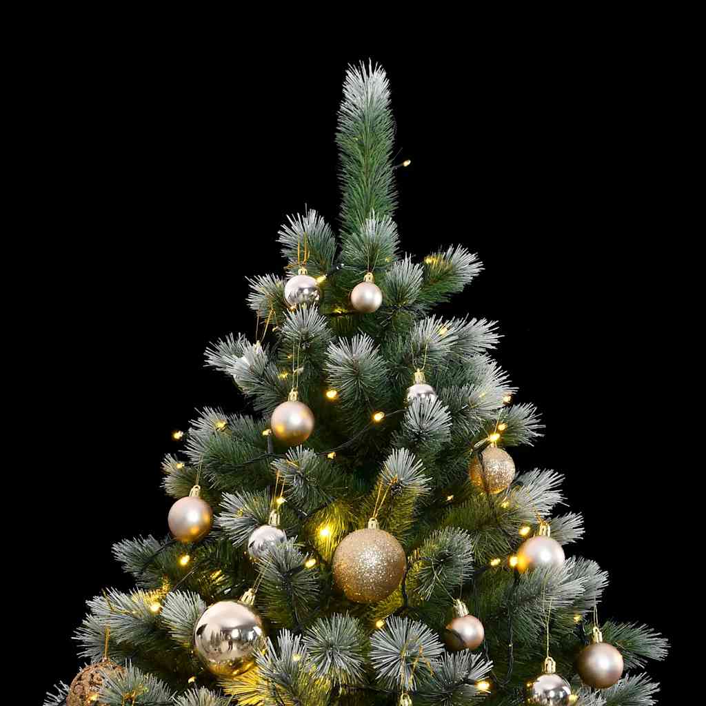 Albero Natale Incernierato con 300 LED e Palline 240 cm