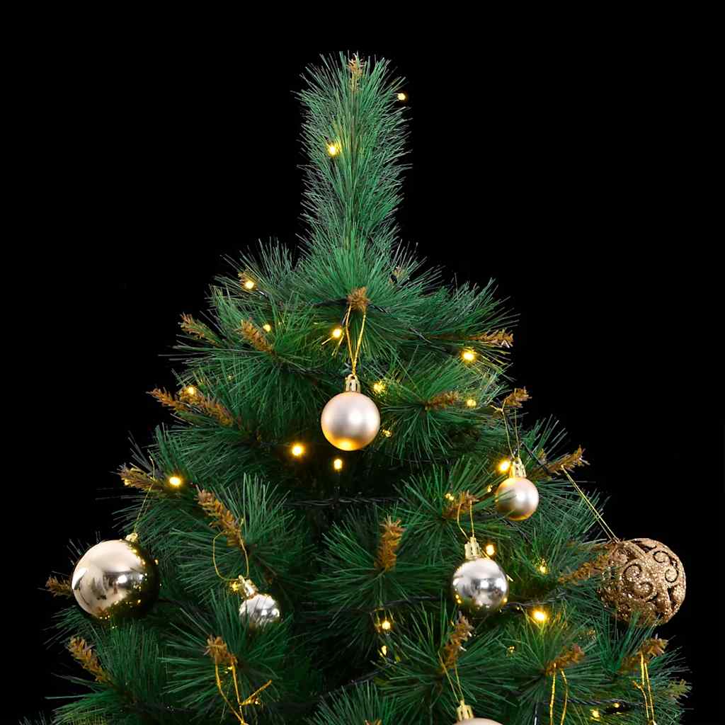 Albero Natale Incernierato con 300 LED e Palline 240 cm