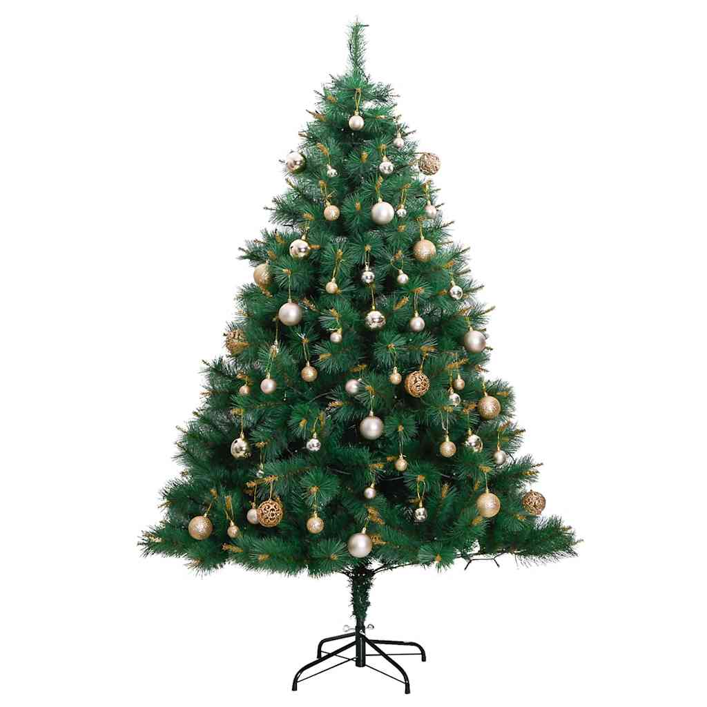 Albero Natale Incernierato con 300 LED e Palline 240 cm