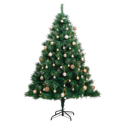 Albero Natale Incernierato con 300 LED e Palline 240 cm