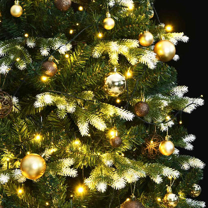 Albero Natale Incernierato con 300 LED e Palline 180 cm