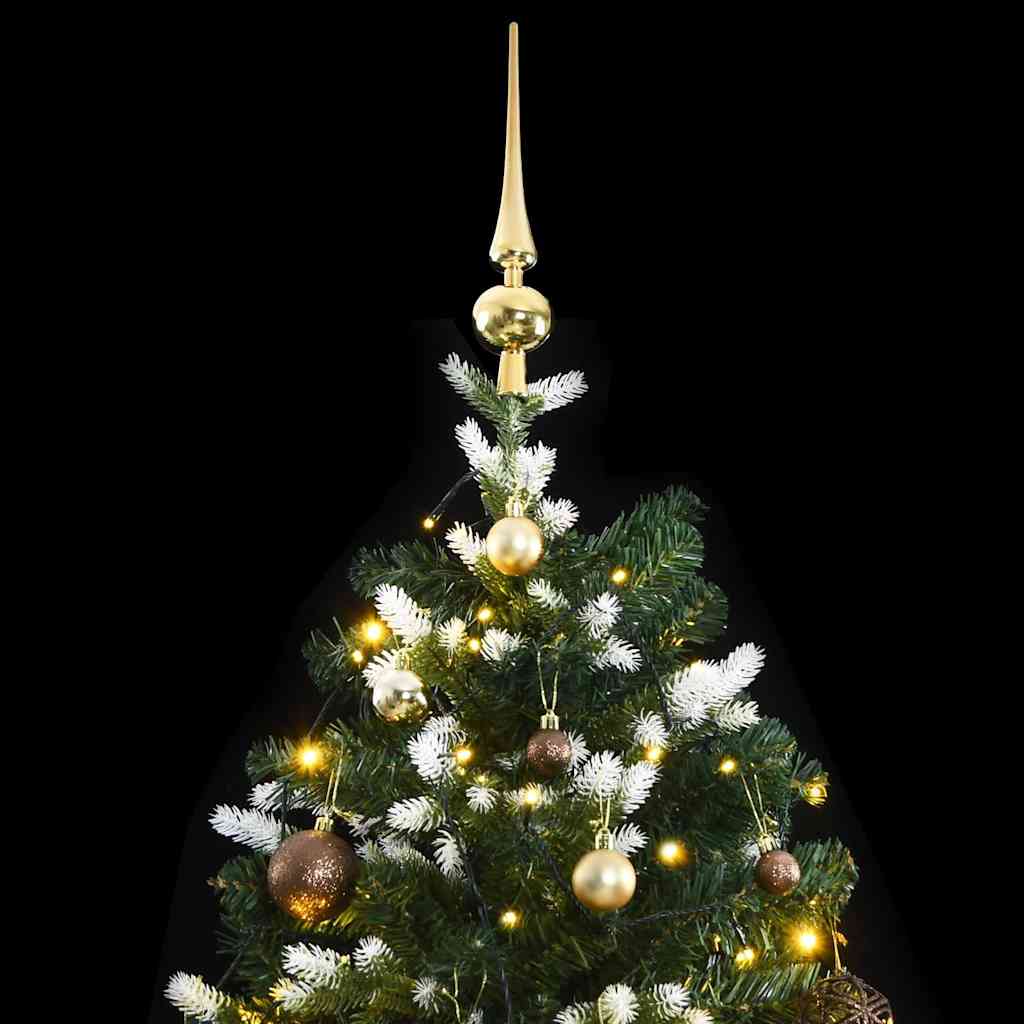 Albero Natale Incernierato con 300 LED e Palline 180 cm