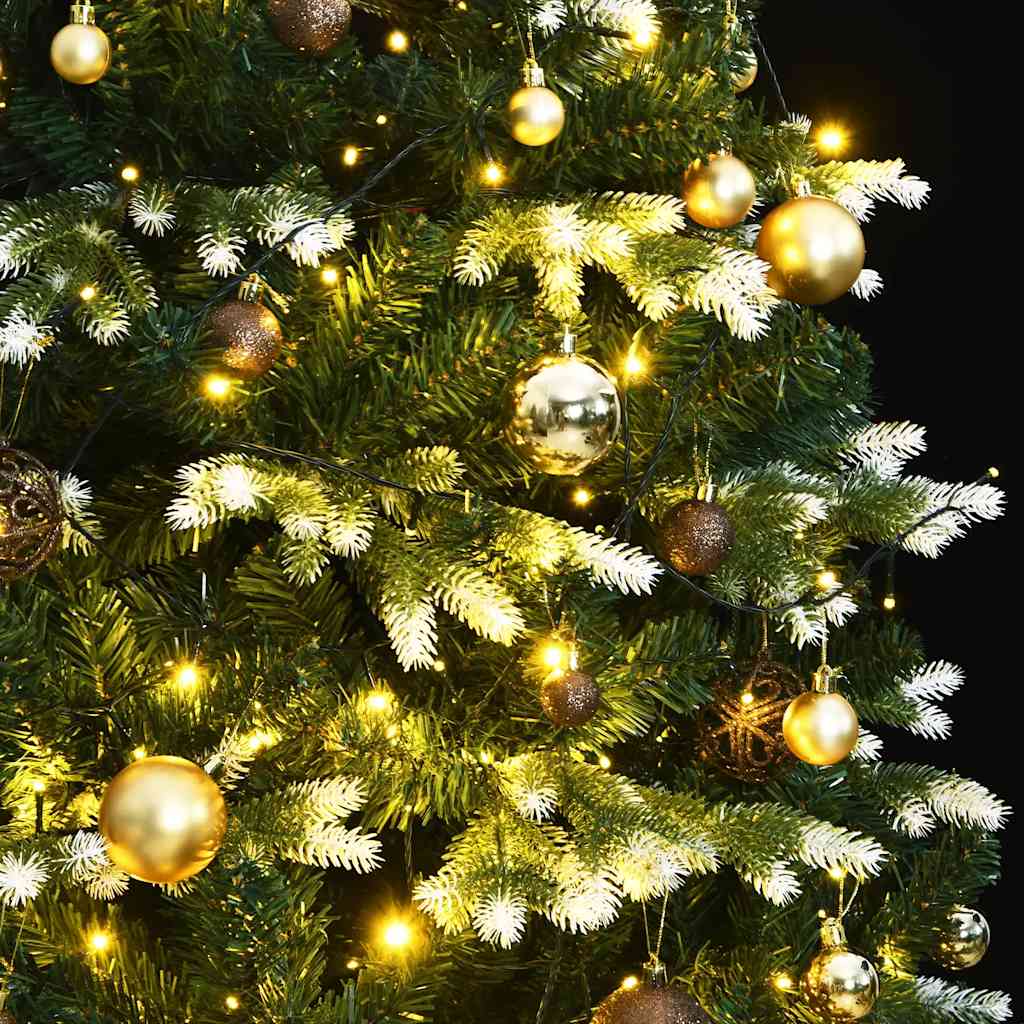Albero Natale Incernierato con 300 LED e Palline 210 cm