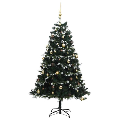 Albero Natale Incernierato con 300 LED e Palline 240 cm
