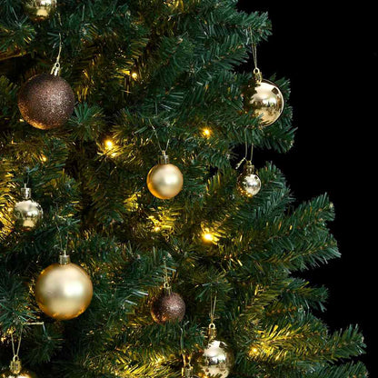 Albero Natale Incernierato con 300 LED e Palline 300 cm