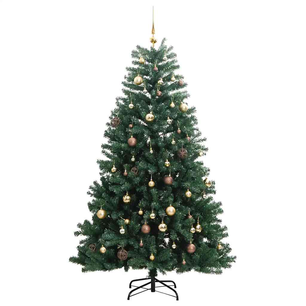 Albero Natale Incernierato con 300 LED e Palline 300 cm