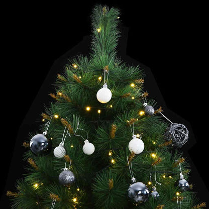Albero Natale Incernierato con 300 LED e Palline 180 cm