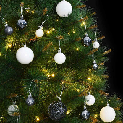 Albero Natale Incernierato con 300 LED e Palline 180 cm