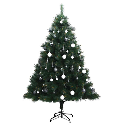 Albero Natale Incernierato con 300 LED e Palline 180 cm