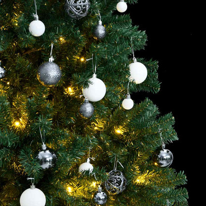 Albero Natale Incernierato con 300 LED e Palline 300 cm