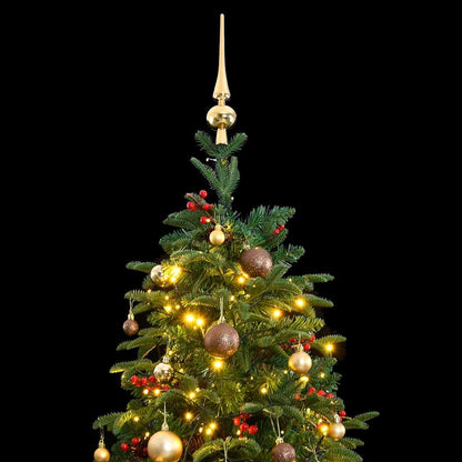 Albero Natale Incernierato con 300 LED e Palline 180 cm