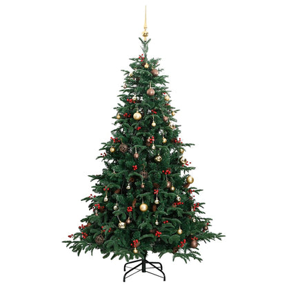 Albero Natale Incernierato con 300 LED e Palline 180 cm