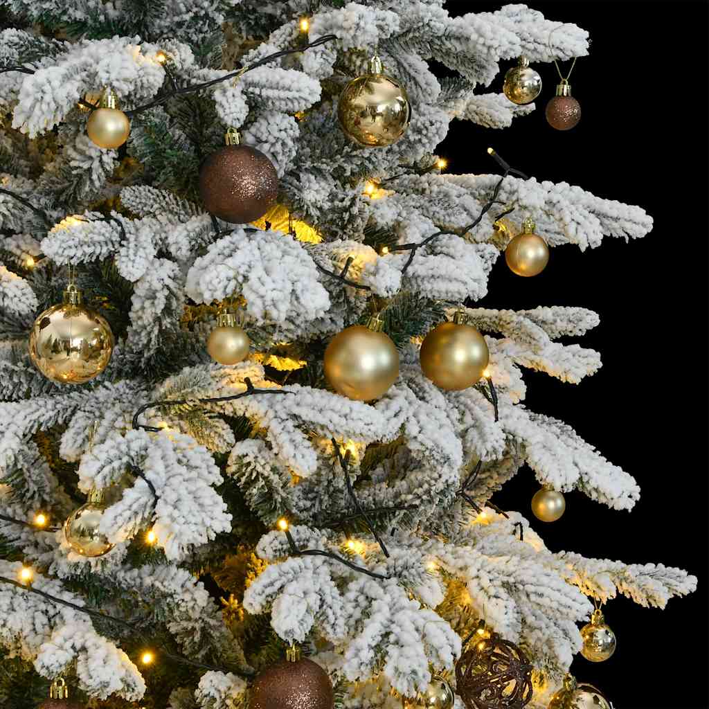 Albero Natale Incernierato con 300 LED e Palline 180 cm
