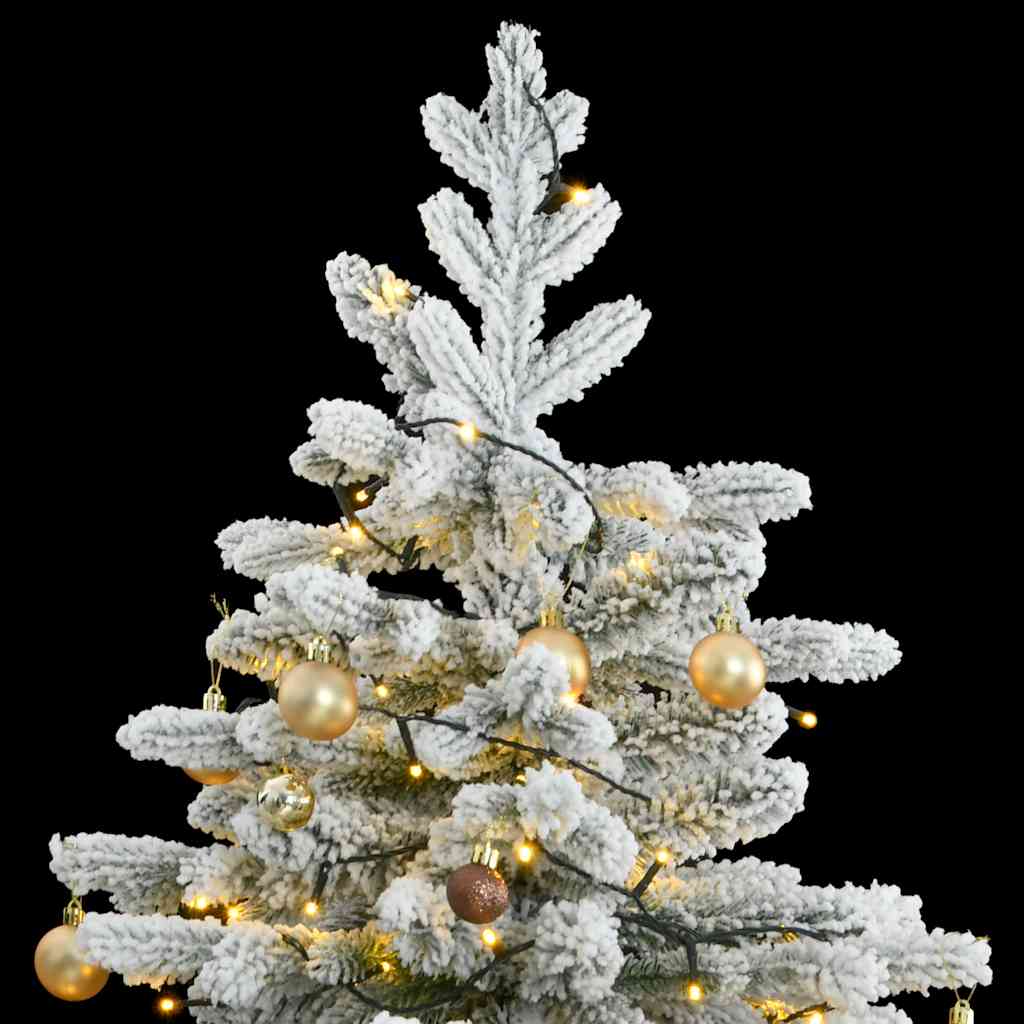 Albero Natale Incernierato con 300 LED e Palline 180 cm
