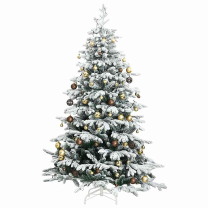 Albero Natale Incernierato con 300 LED e Palline 180 cm