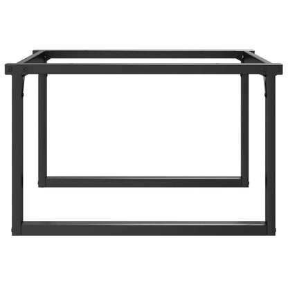Telaio Gambe a O per Tavolino da Salotto 80x70x43 cm in Acciaio