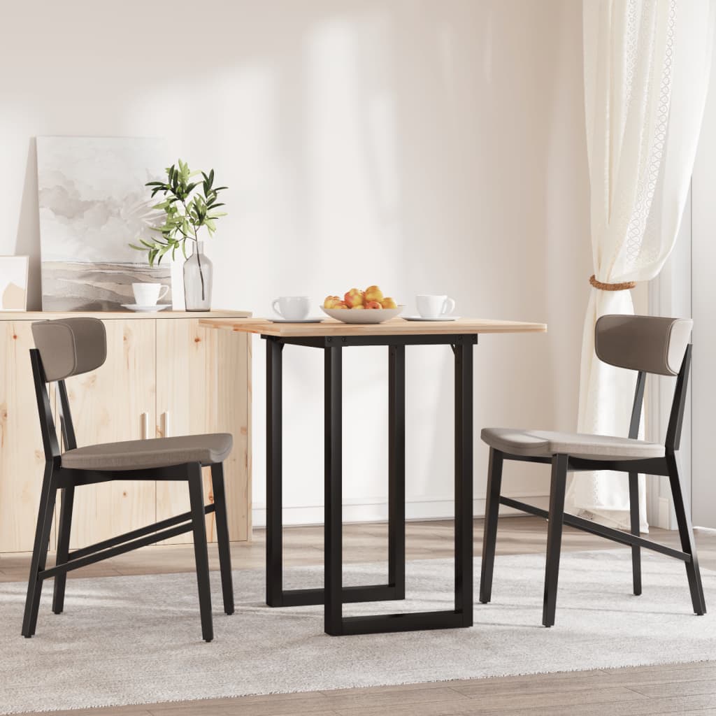 Telaio Gambe a O per Tavolo da Pranzo 60x50x73 cm in Acciaio