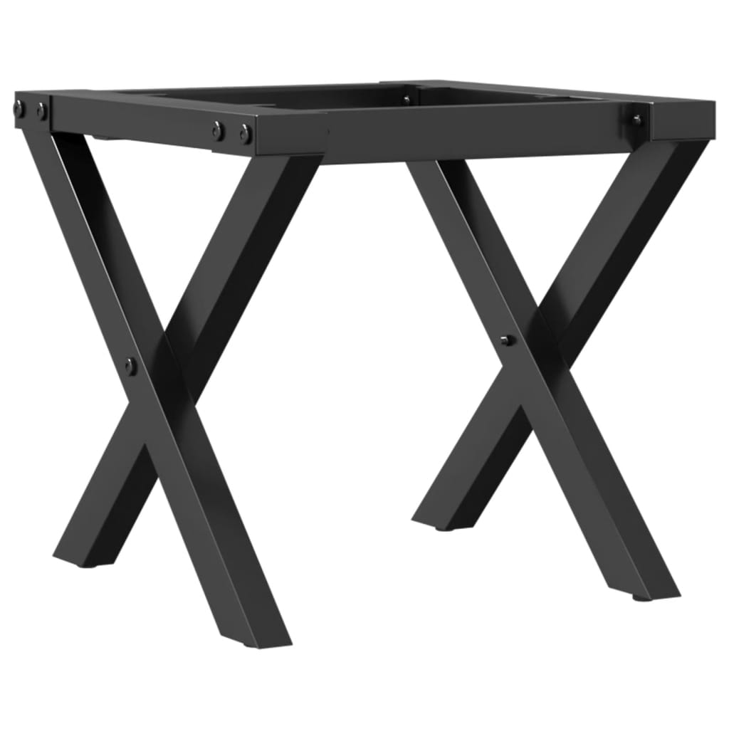 Telaio Gambe a X per Tavolino da Salotto 40x40x33 cm in Acciaio