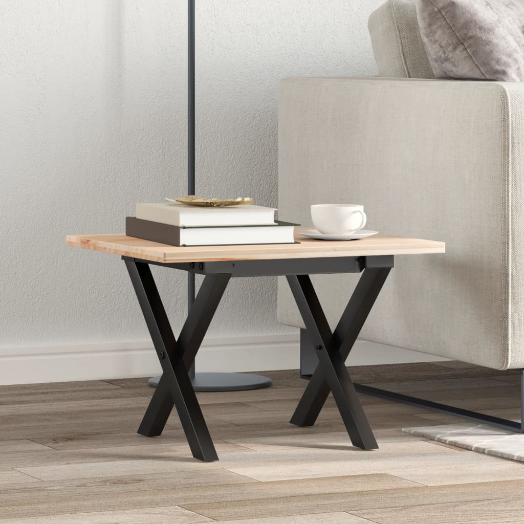 Telaio Gambe a X per Tavolino da Salotto 40x40x33 cm in Acciaio