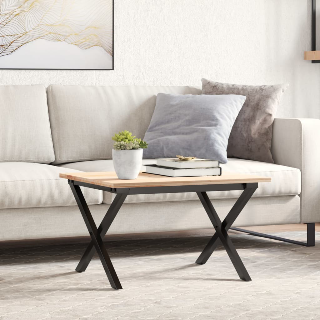 Telaio Gambe a X per Tavolino da Salotto 60x50x38 cm in Acciaio