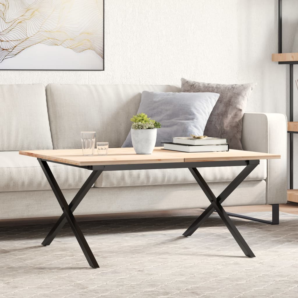 Telaio Gambe a X per Tavolino da Salotto 70x60x43 cm in Acciaio