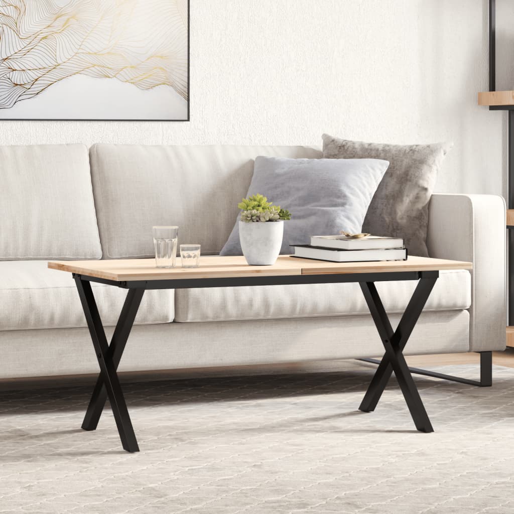 Telaio Gambe a X per Tavolino da Salotto 70x30x43 cm in Acciaio