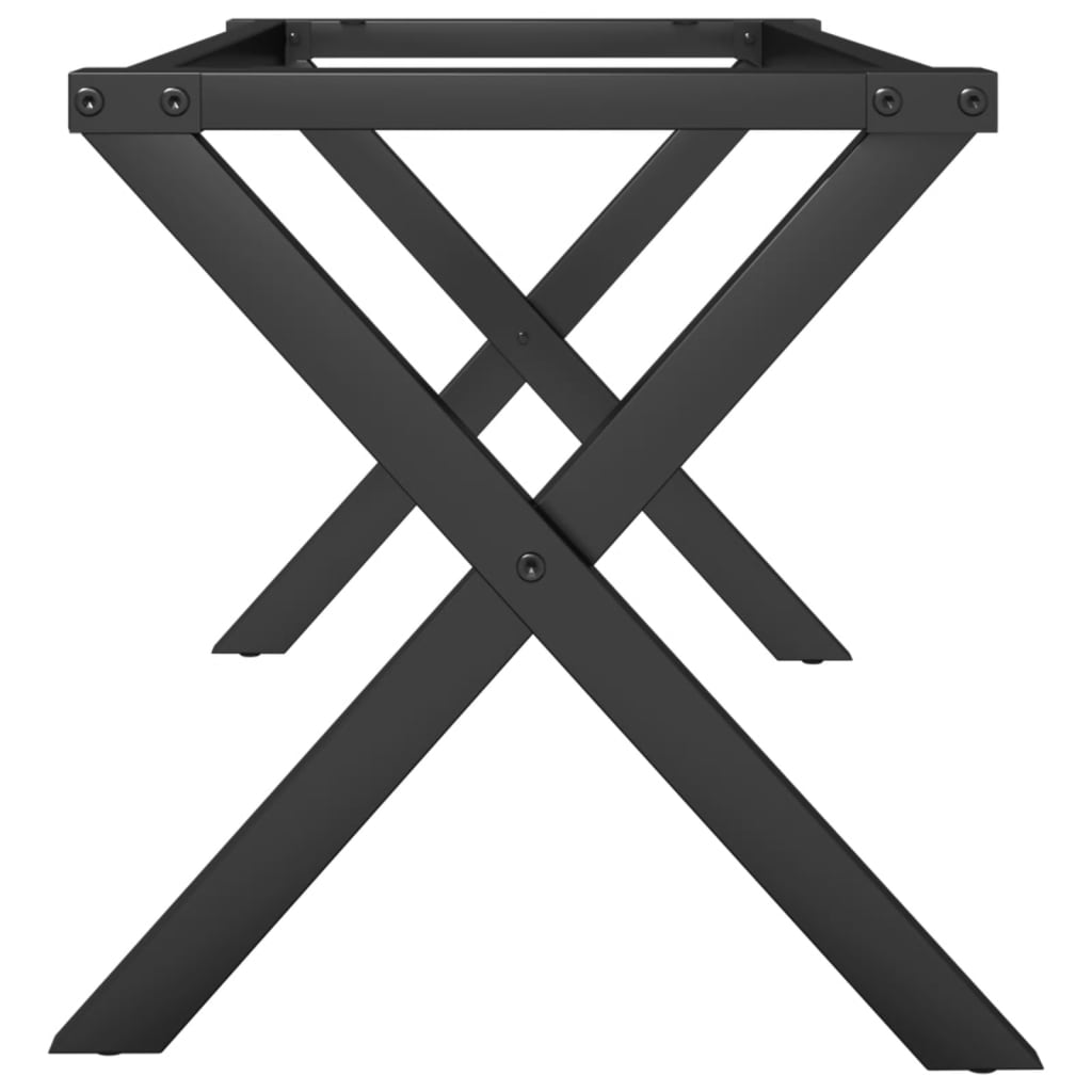 Telaio Gambe a X per Tavolino da Salotto 80x40x43 cm in Acciaio