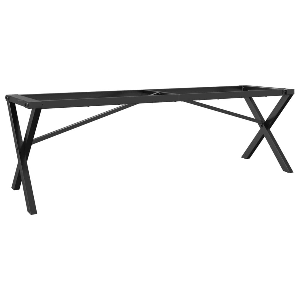 Telaio Gambe a X per Tavolino da Salotto 140x30x43cm in Acciaio